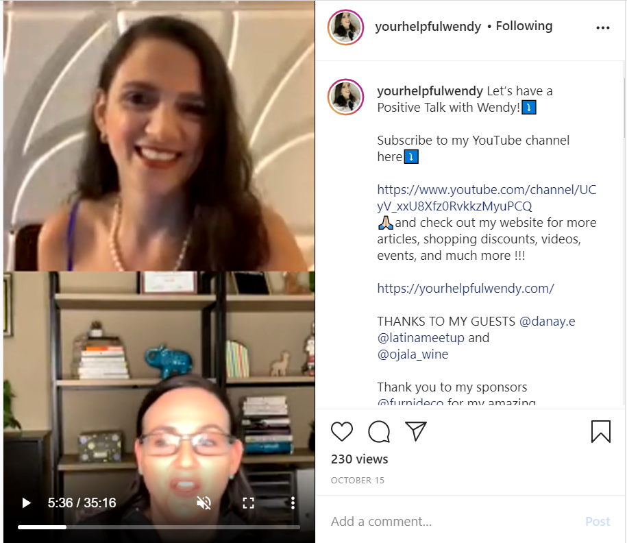  YourHelpFulWendy instagram live